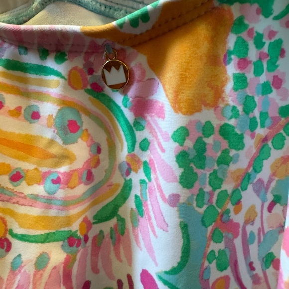 Crown & Ivy Multicolor Patterned Swimsuit Sz L - Picture 4 of 7
